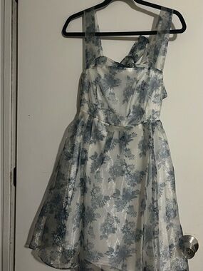 Altar'd State Blue Floral Organza Girls' Party Dress
